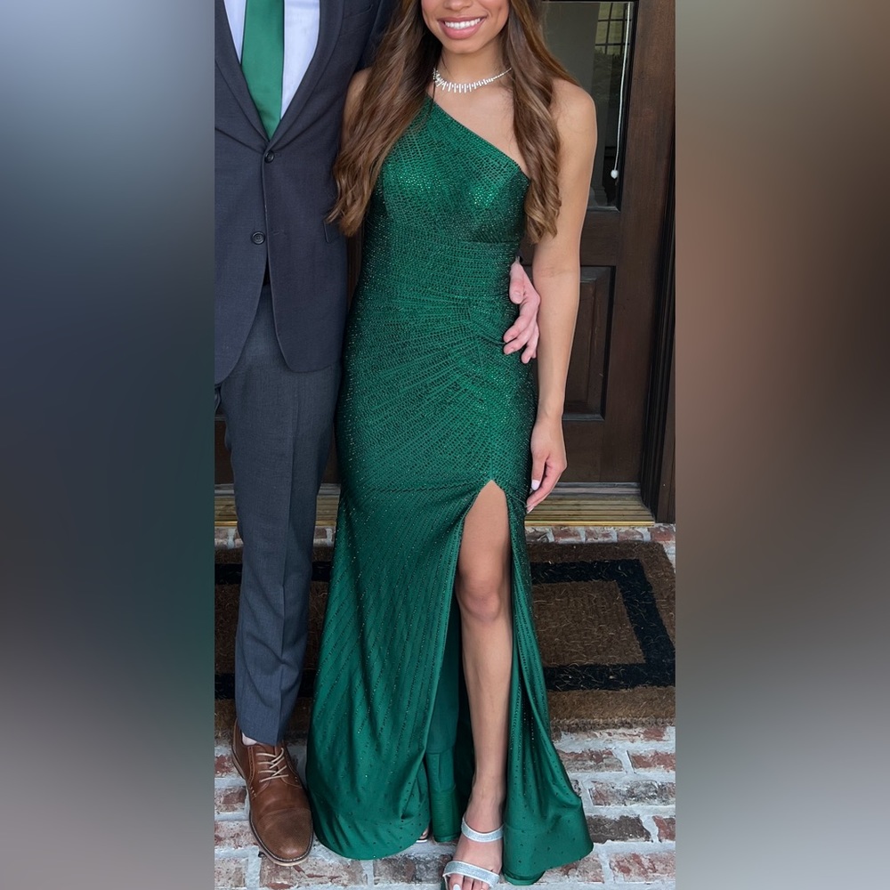 Sherri Hill Emerald Green Prom Dress